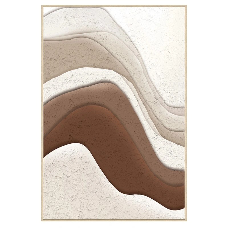 Tableau mural avec cadre en bois naturel – 80 x 120 cm