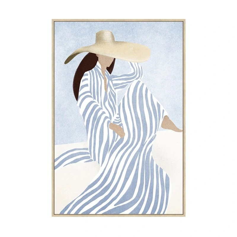 Tableau mural avec cadre en bois naturel – 60 x 90 cm
