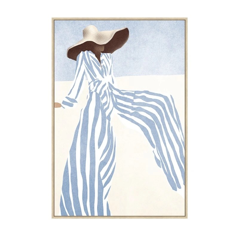 Tableau mural avec cadre en bois naturel – 60 x 90 cm