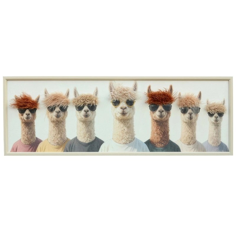 Tableau mural avec cadre en bois – 120 x 40 cm