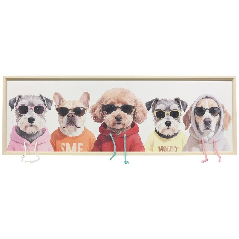 Tableau mural avec cadre en bois – 120 x 40 x 3,5 cm