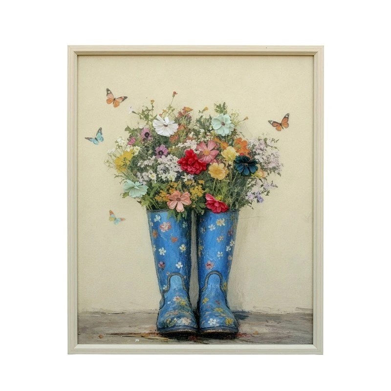 Tableau mural avec cadre en bois – 50 x 60 x 3,5 cm