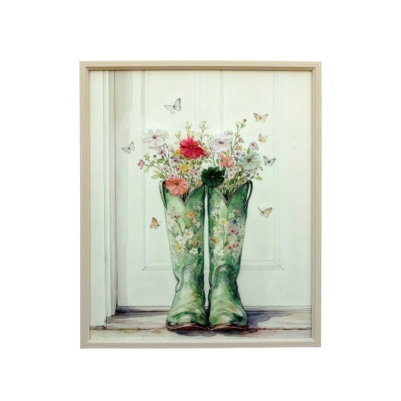 Tableau mural avec cadre en bois – 50 x 60 x 3,5 cm