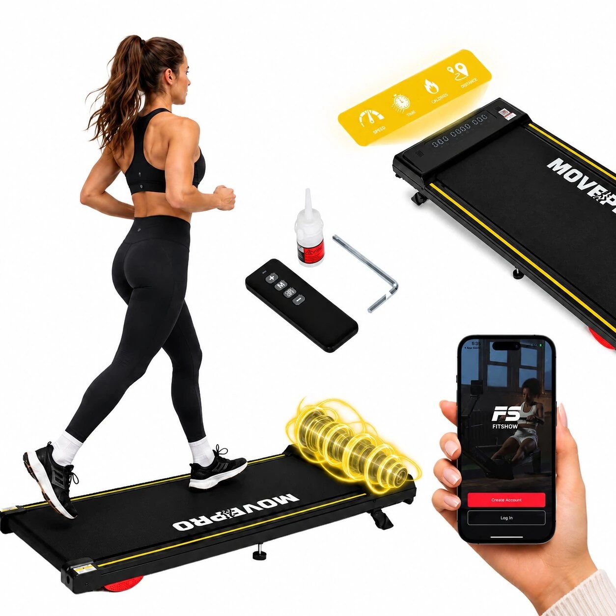 Tapis de marche électrique Walking Pad 1–10 km/h pour bureau