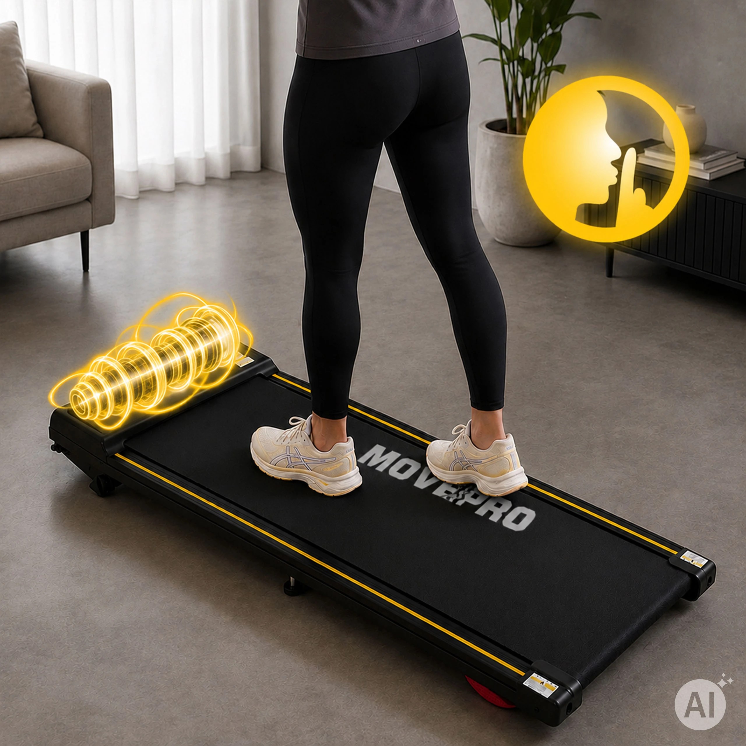 Tapis de marche électrique Walking Pad 1–10 km/h pour bureau