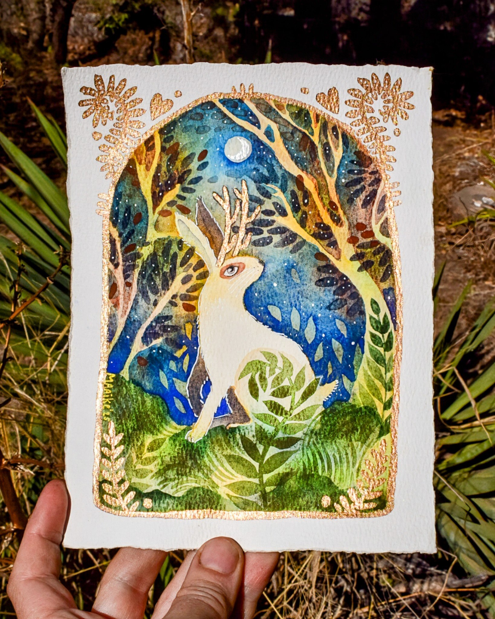Original Painting “Jackalope” – Maaike Haneveld