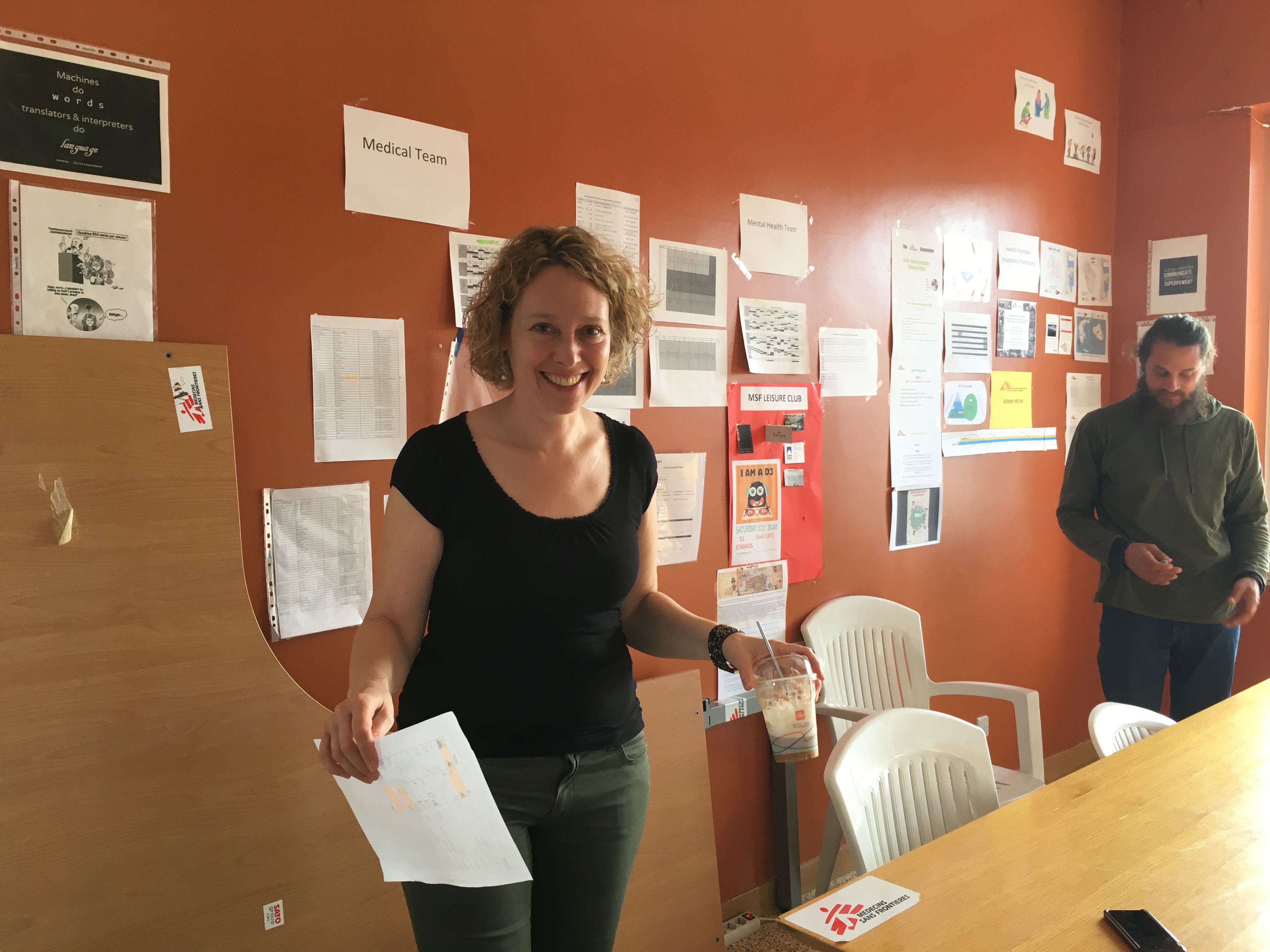 HR-manager Kamille Liv Frederiksen på Lesbos-kontoret i Mytilini.