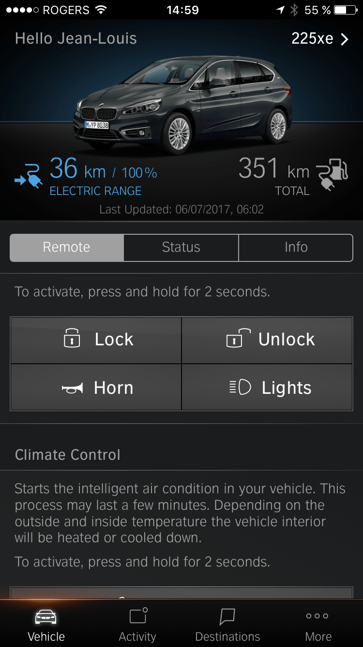 Apps bmw pour ses hybrides rechargeables