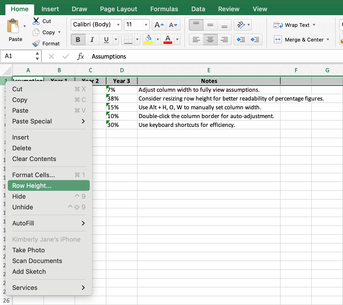 Shortcut to Resize Row and Column Height & Width in Excel (9) Shortcut to Resize Row and Column Height & Width in Excel (9)