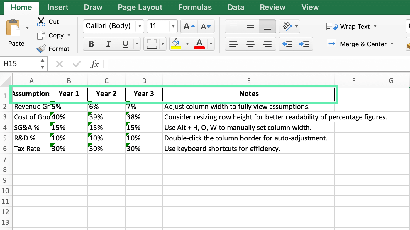 Shortcut to Resize Row and Column Height & Width in Excel (11) Shortcut to Resize Row and Column Height & Width in Excel (11)