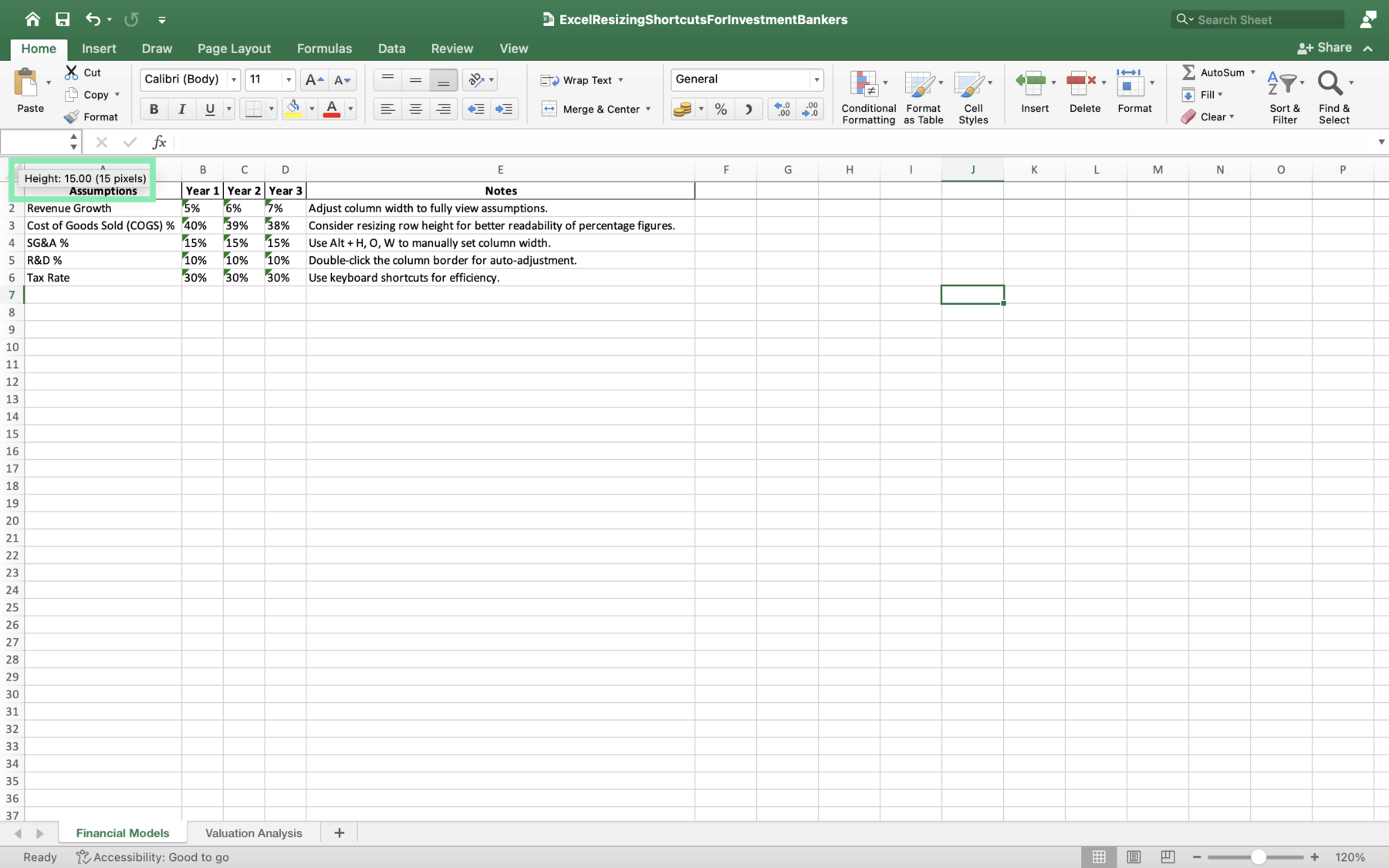 Shortcut to Resize Row and Column Height & Width in Excel (2) Shortcut to Resize Row and Column Height & Width in Excel (2)