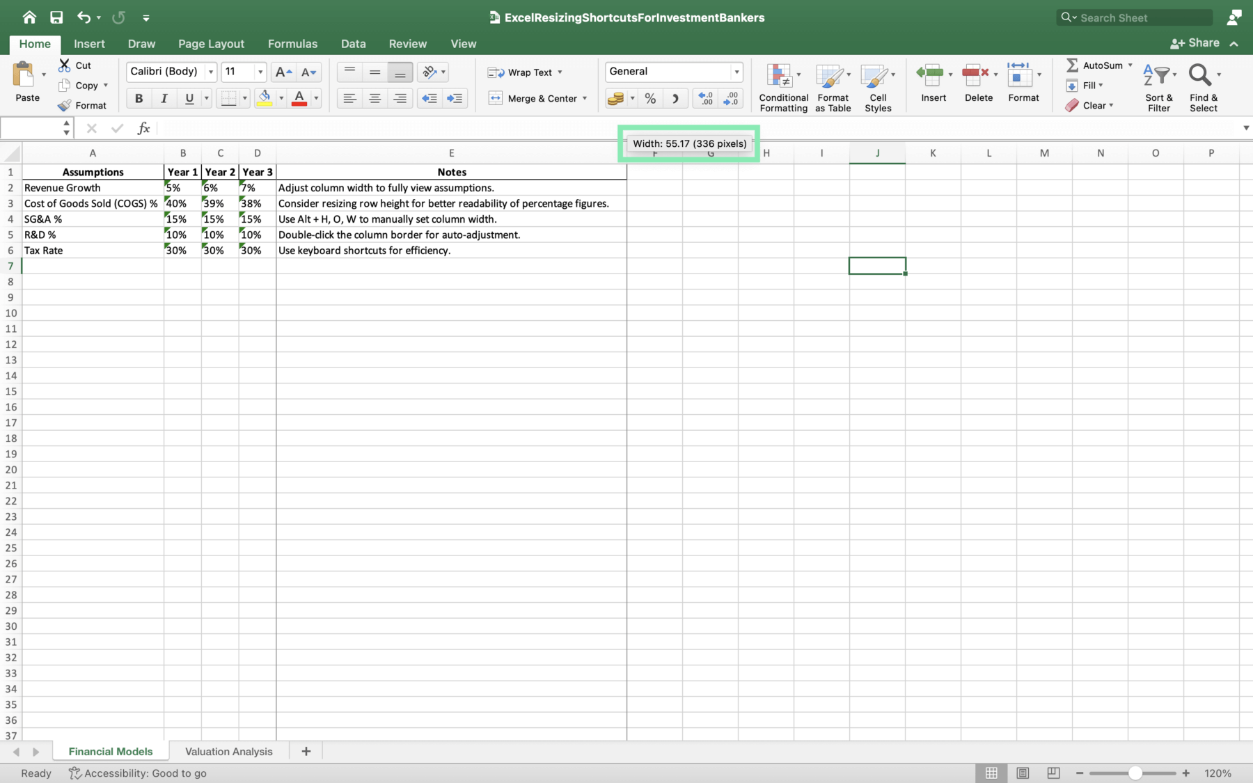 Shortcut to Resize Row and Column Height & Width in Excel (4) Shortcut to Resize Row and Column Height & Width in Excel (4)