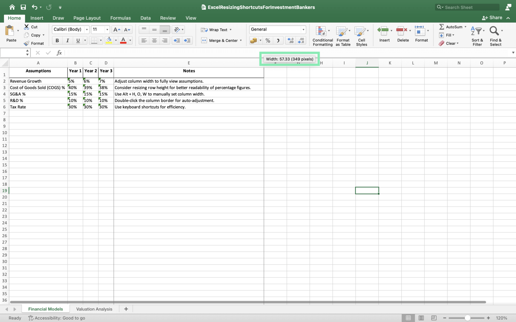 Shortcut to Resize Row and Column Height & Width in Excel (5) Shortcut to Resize Row and Column Height & Width in Excel (5)