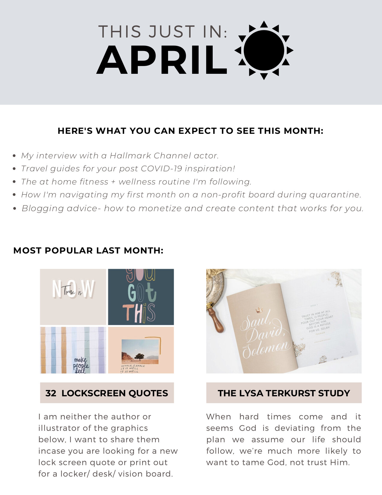April Newsletter