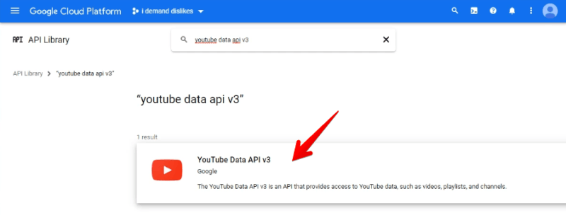 youtube data api v3 api