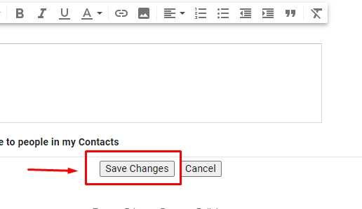 save changes
