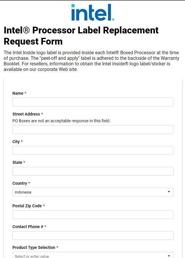 Intel Form Template.pdf Cara Mendapatkan Stiker Ori Gratis dari Intel | MACAM TUTORIAL