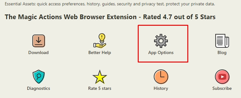app options