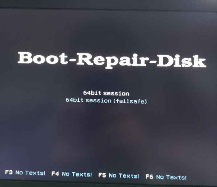tampilan boot repair disk