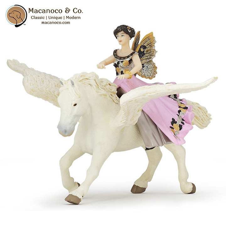 Figurine Papo Fée Avec Poney Rose - Réf. 38812 Et 38817, Elfe Enfant, Neuve