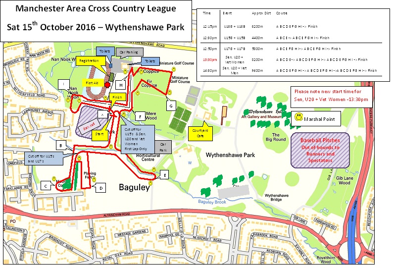 A New Season Beckons MACCL Wythenshawe Park Course Map 2016 2017 