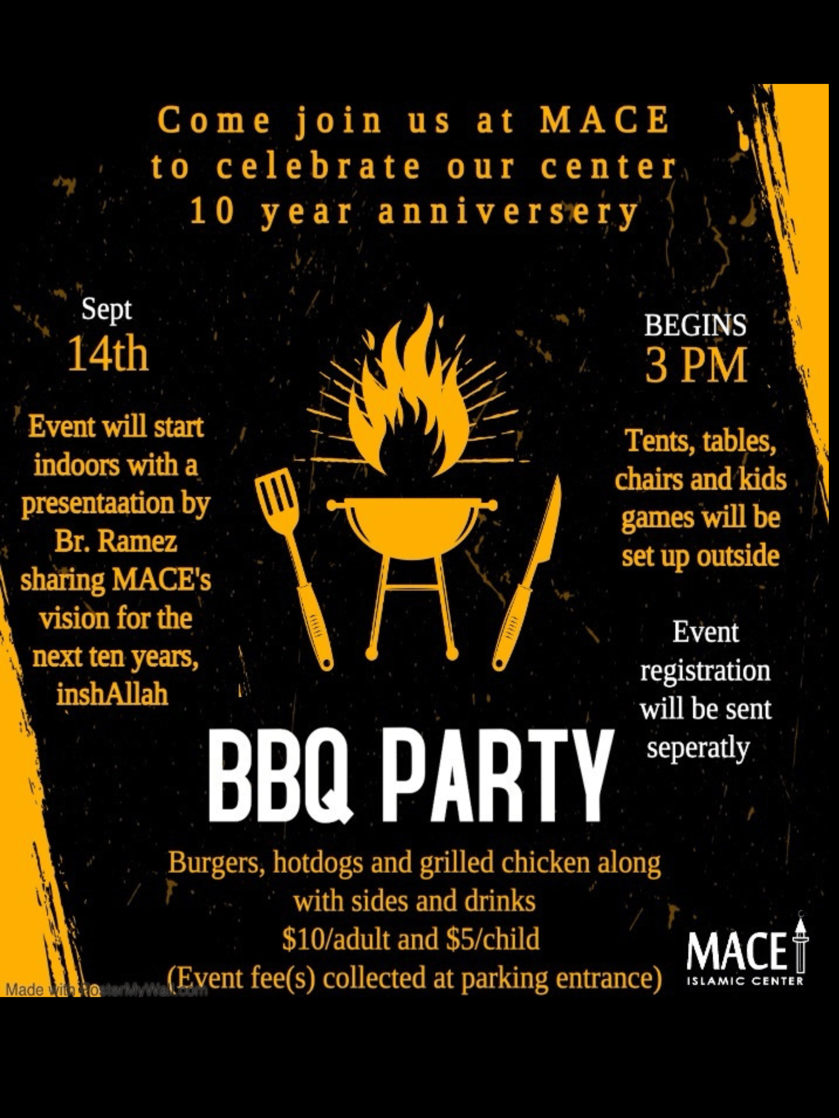 MACE BBQ Party @ MACE Islamic Center