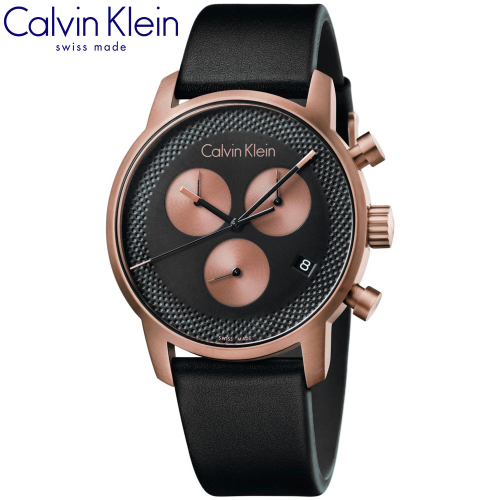 Reloj Calvin Klein City K2G17TC1 Suizo Fecha Cronómetro