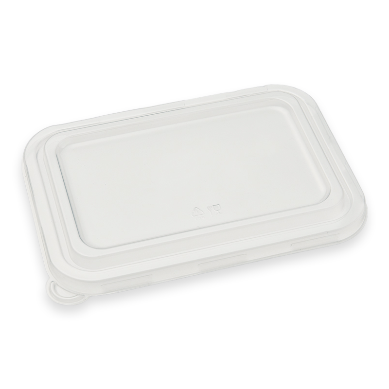 PET Lid for Rectangle Sugarcane Fibre Box