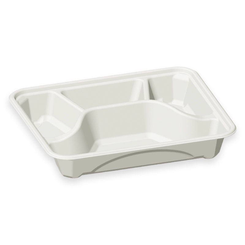 4-Compartment Sugarcane Fibre Container