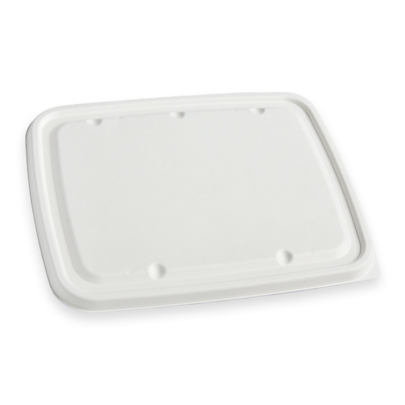 Sugarcane Fibre Lid For 5-Compartment Lunch Tray