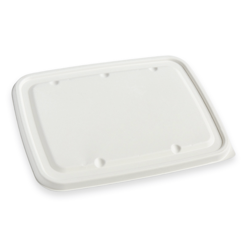 Sugarcane Fibre Lid For 6-Compartment Lunch Tray