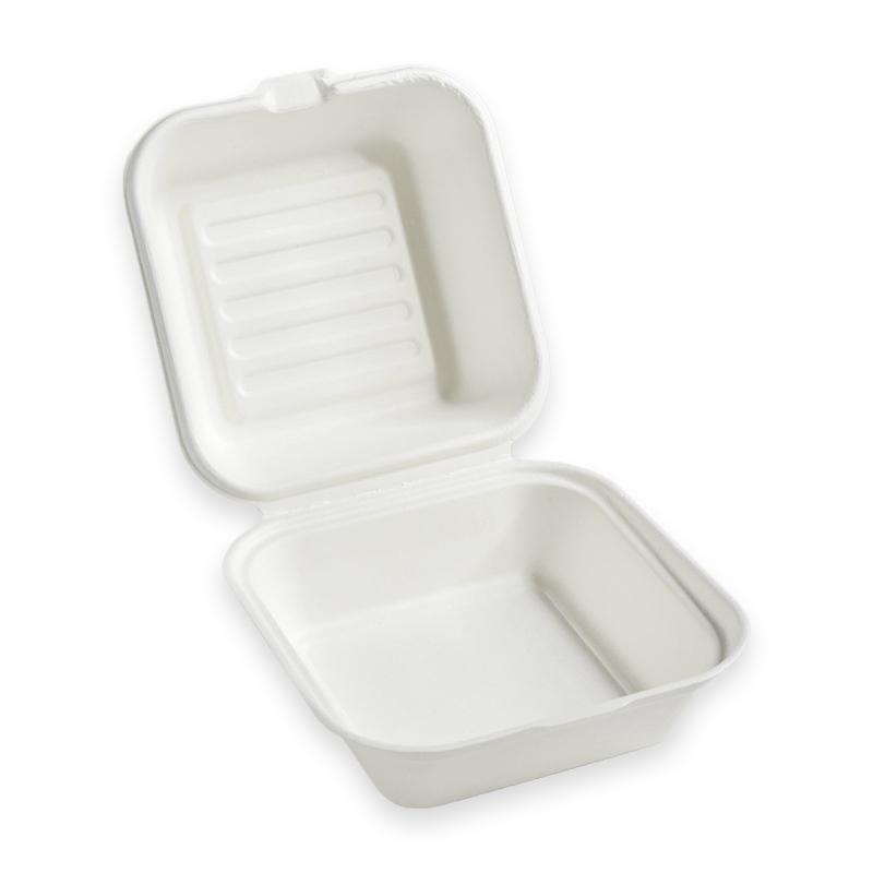 6" Sugarcane Fibre Burger Box
