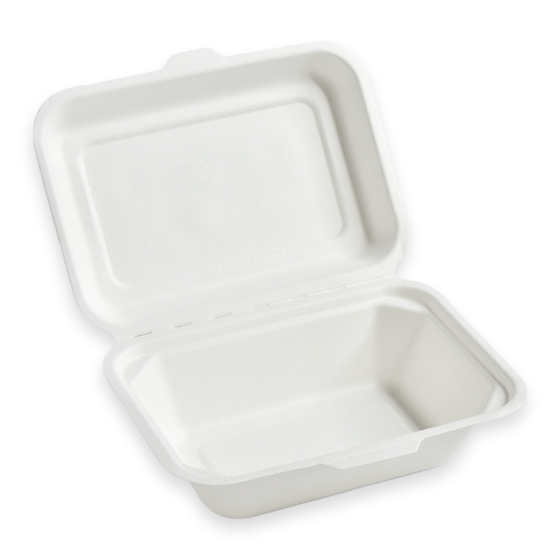 600ml Sugarcane Fibre Clamshell