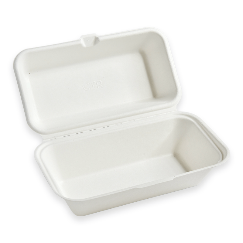 750ml Sugarcane Fibre Clamshell