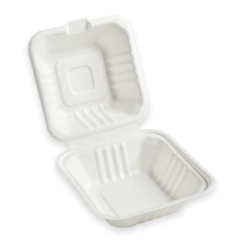 6" Sugarcane Fibre Burger Box