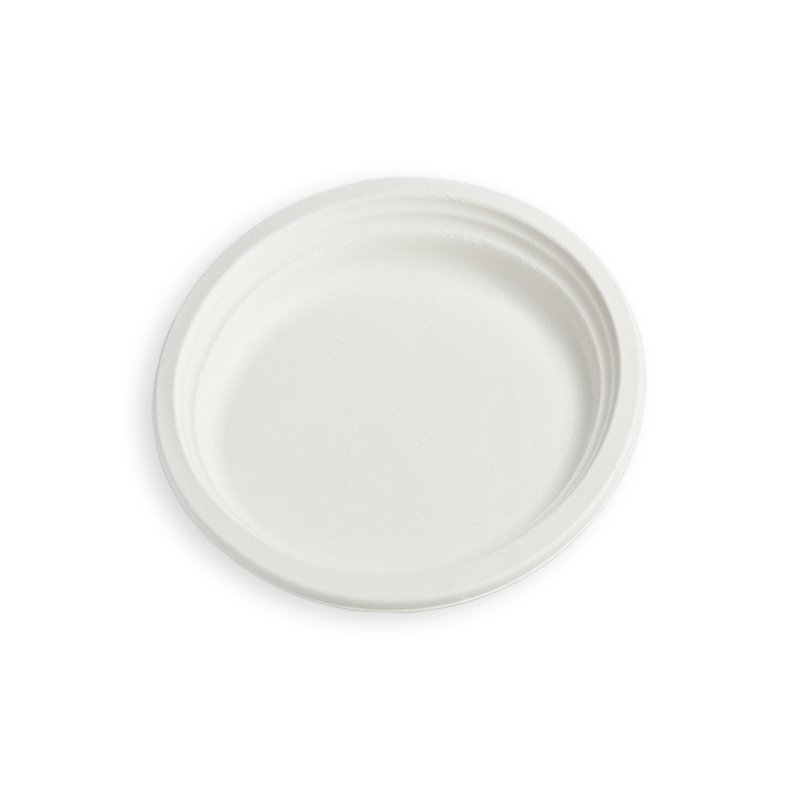 6" Round Sugarcane Fibre Plate