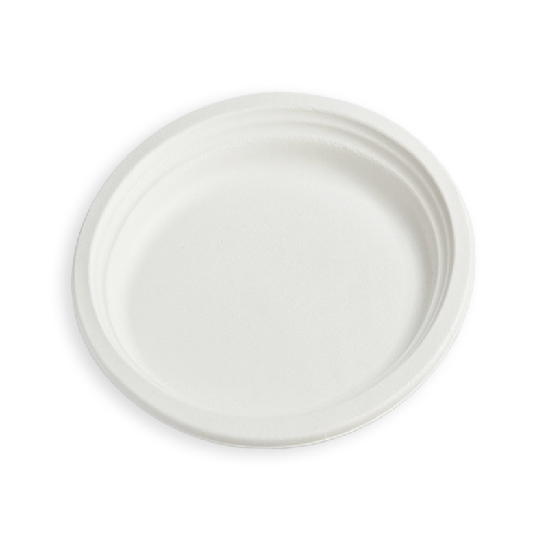 8" Round Sugarcane Fibre Plate