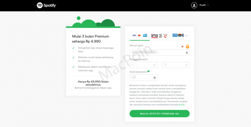 Heb je spotify bij kpn besteld? Tutorial Cara Daftar Spotify Premium Dengan Debit Macpoin