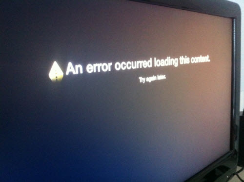 Apple Tv An Error Occurred Loading This Content Try Again
