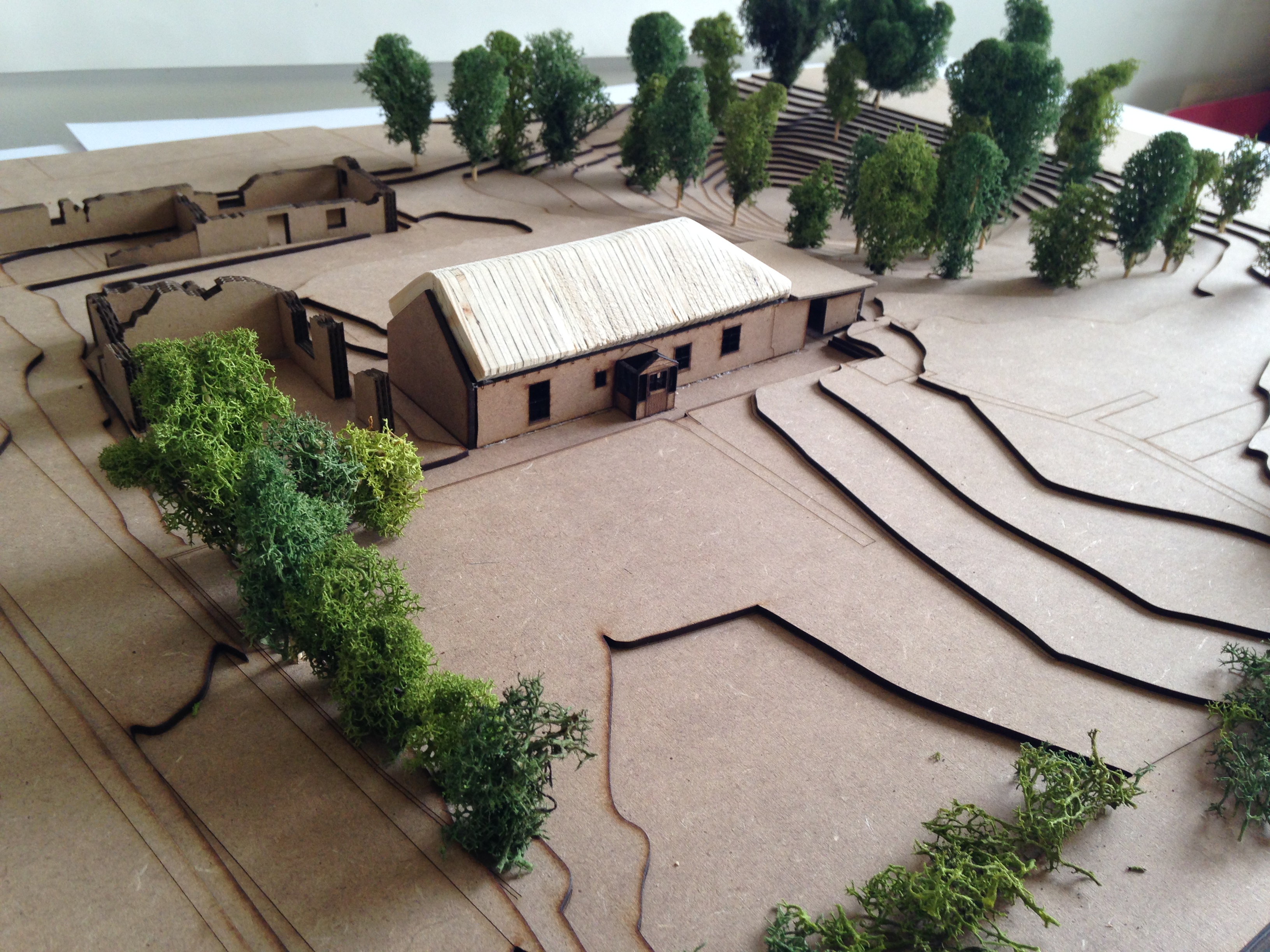 Close-up of the model