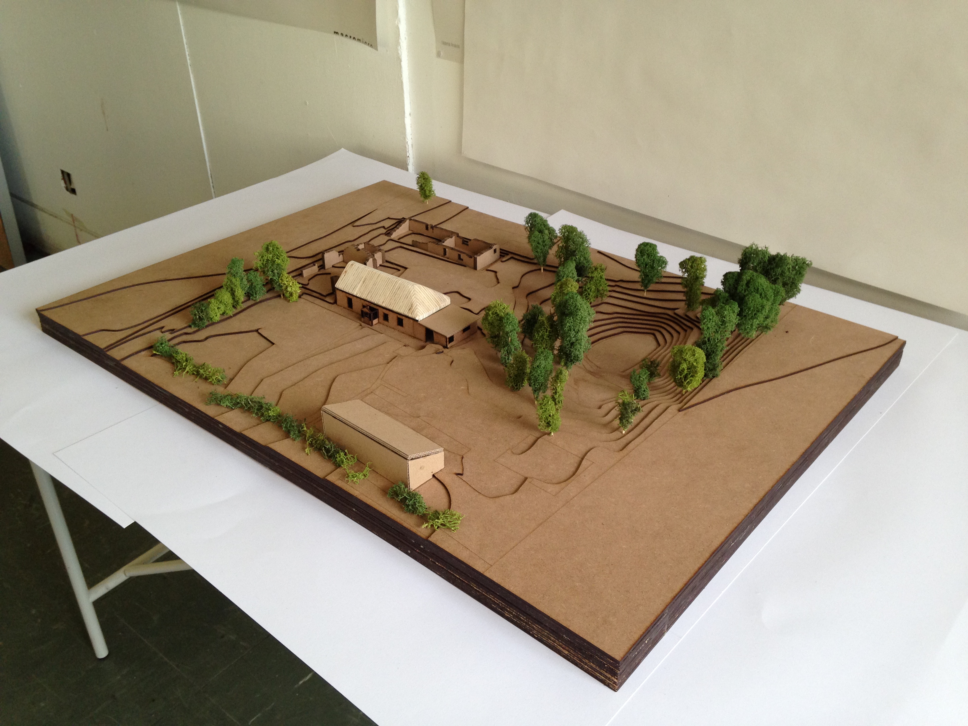 1:100 model of the site