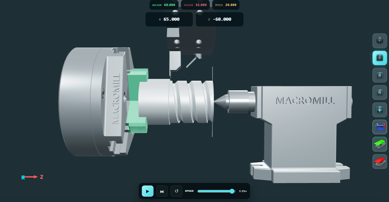 MacroMill Buttress Thread application