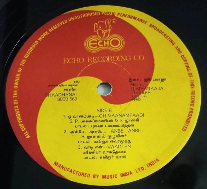 Solla Thudikkuthu Manasu Tamil Film LP VInyl Recod by Ilayaraaja www.macsendisk.com 1