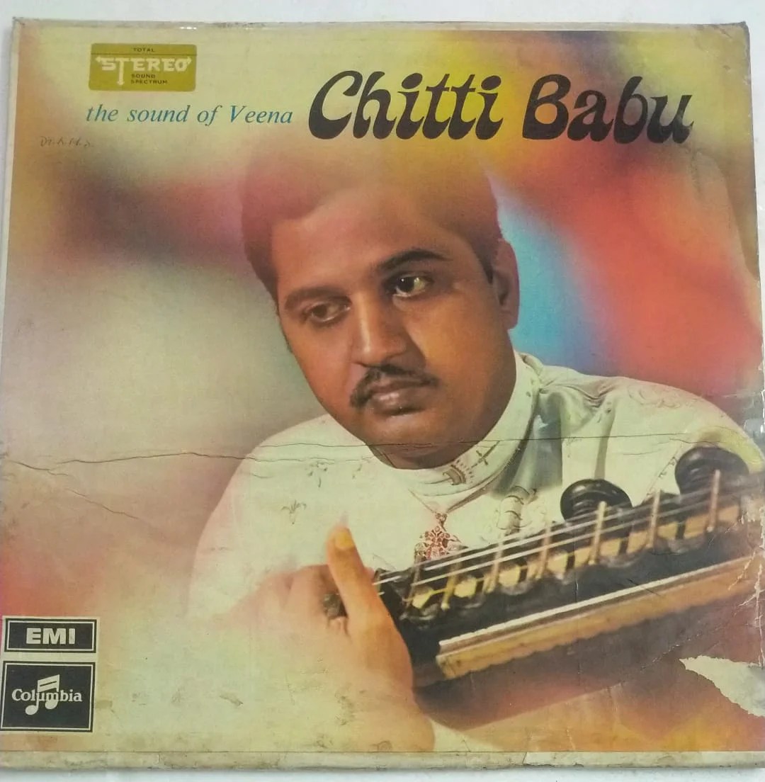 Carnatic Classical Instrumental Veena LP Vinyl Record by Chittibabu