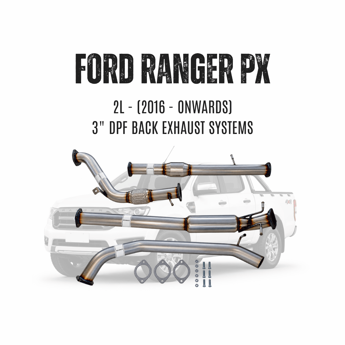 Ford Ranger PX 2L (2016-Onwards) 3 Inch DPF Back Exhaust System