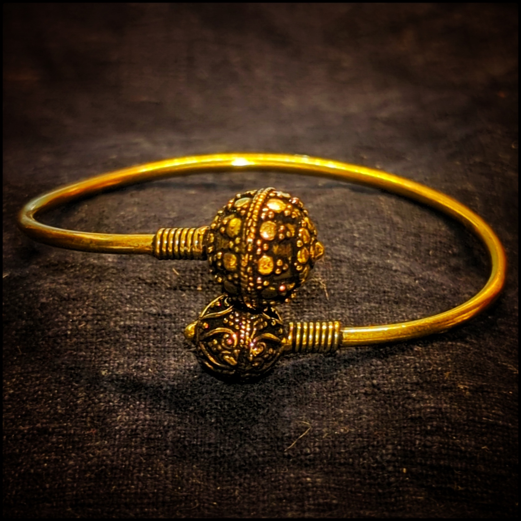 Brass Bracelet Crafted Balls