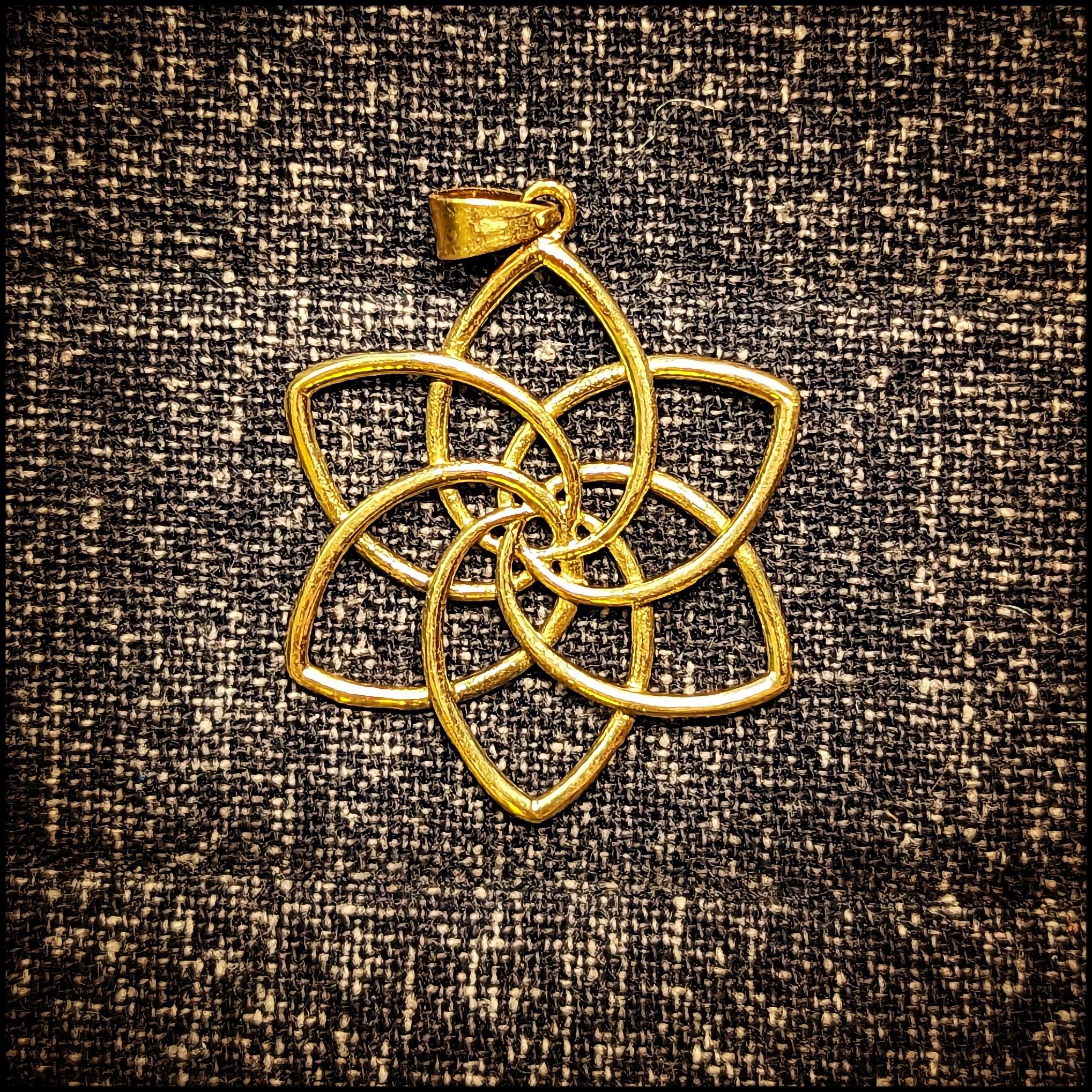 Brass Pendant Double Trinity
