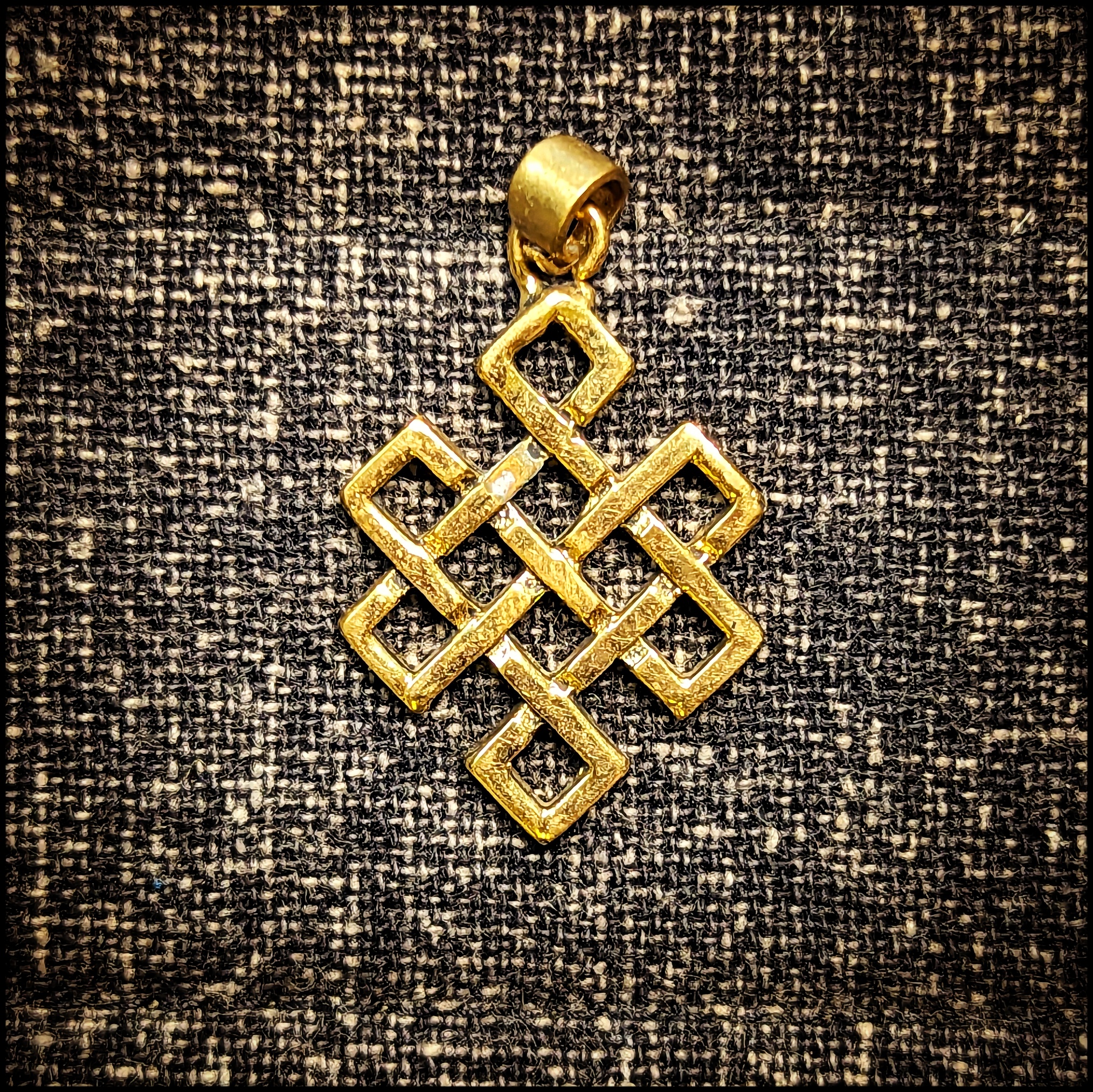 Brass Pendant Tibetan Knot