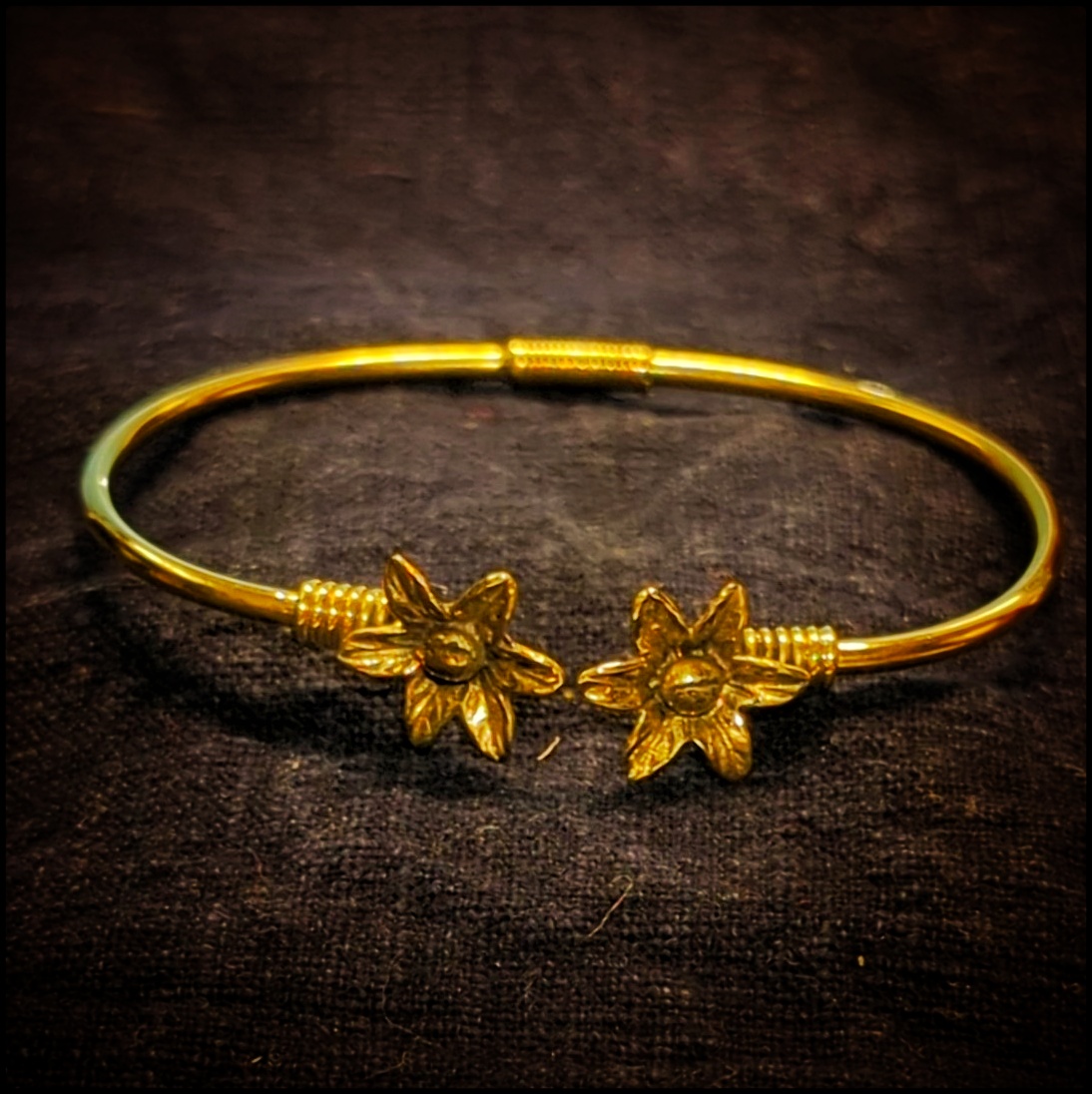 Brass Bracelet Flowers