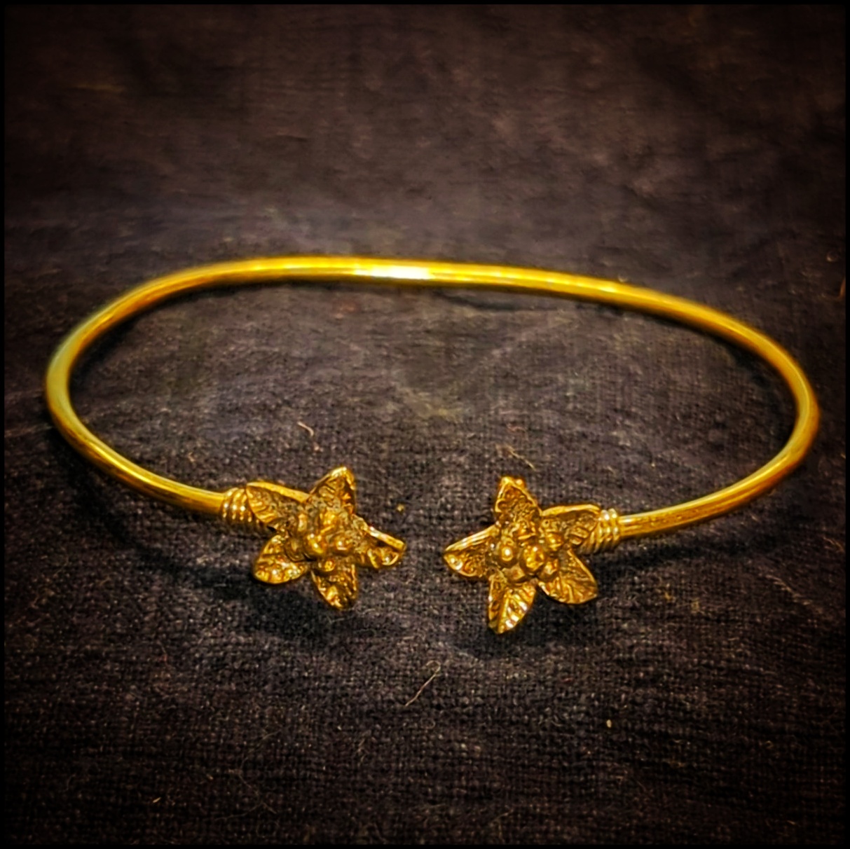 Brass Bracelet Flowers
